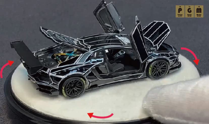 PGM 1/64 LB LP 700 Tron ブラック Amazon | PGM 1/64 LB LP 700 Tron Black - Rotating display (回転